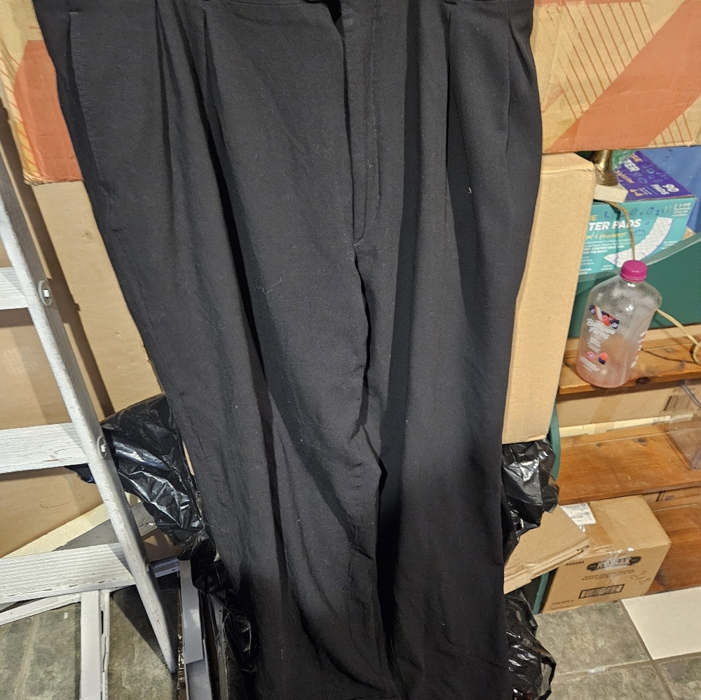 Bernard Zins Paris Mens Dress Pants Made in France Size 42W Black